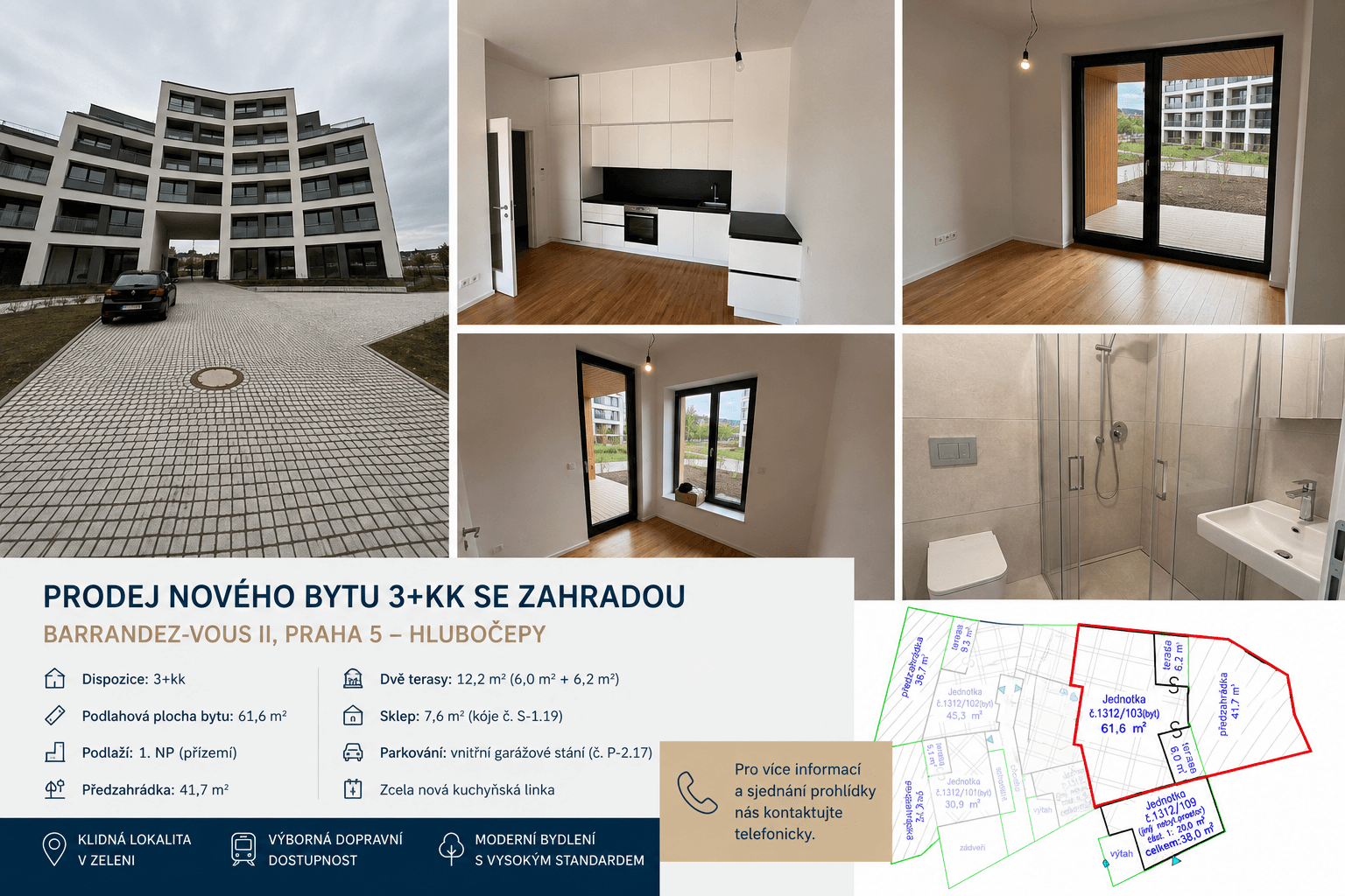 Prodej bytu 3+kk 61 m²